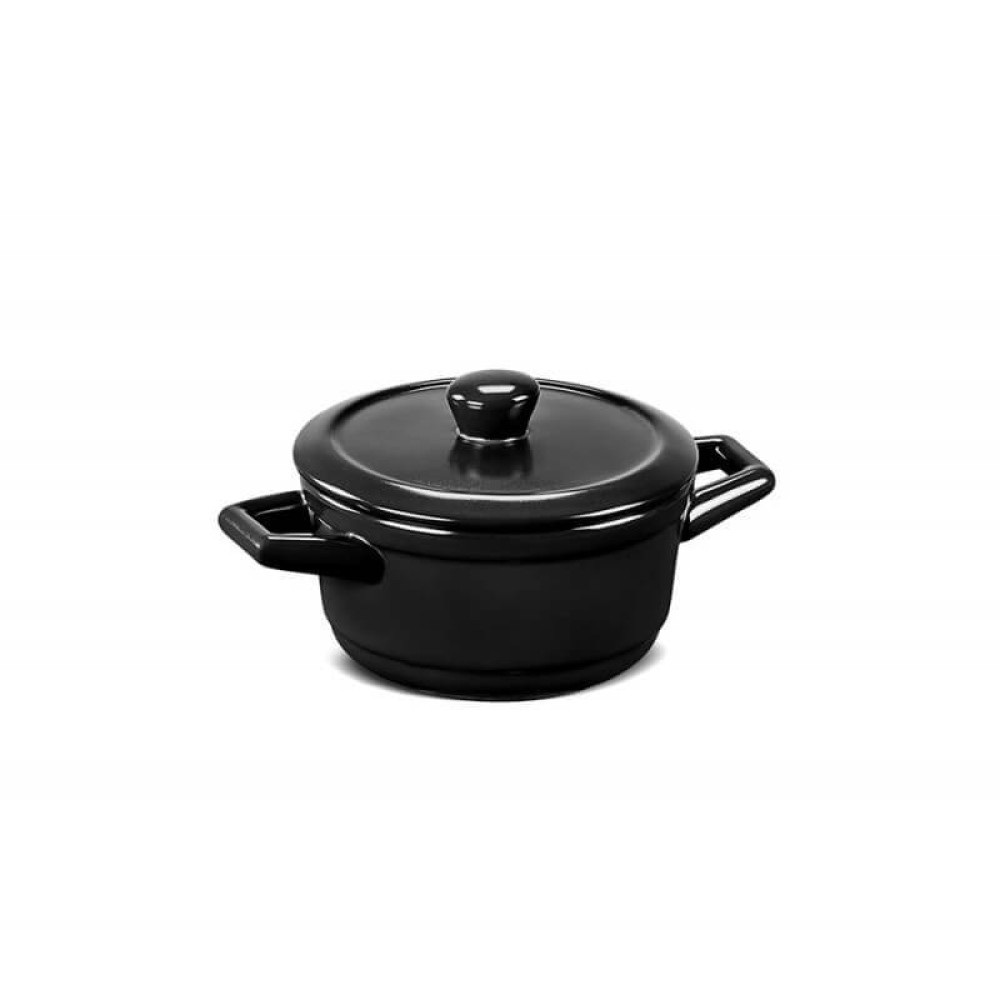 Mini Cocotte Duo em Cerâmica 11 Cm com Tampa 300 Ml Ceraflame Preto