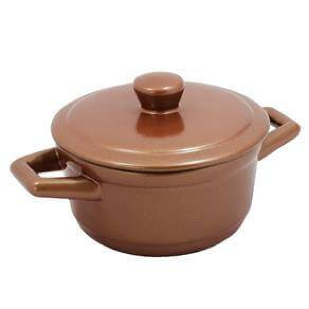 Mini Cocotte Duo em Cerâmica 11 Cm com Tampa 300 Ml Ceraflame Cobre