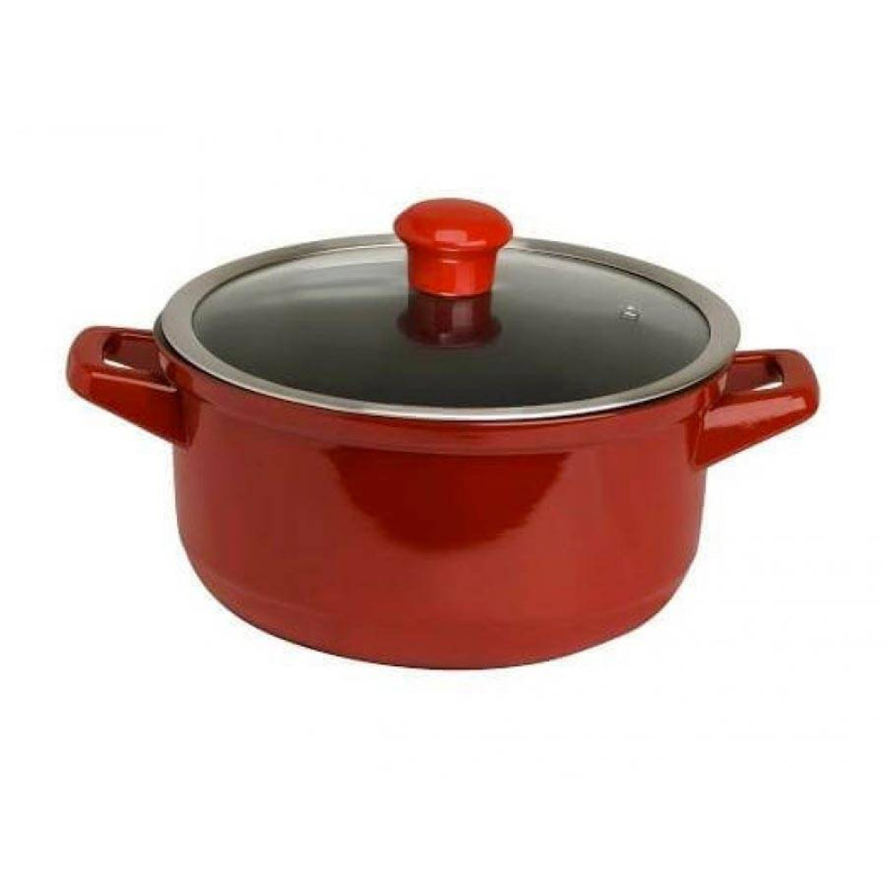 Caçarola Cerâmica Duo 22Cm 3.2L Ceraflame Tampa Vidro Pomodoro