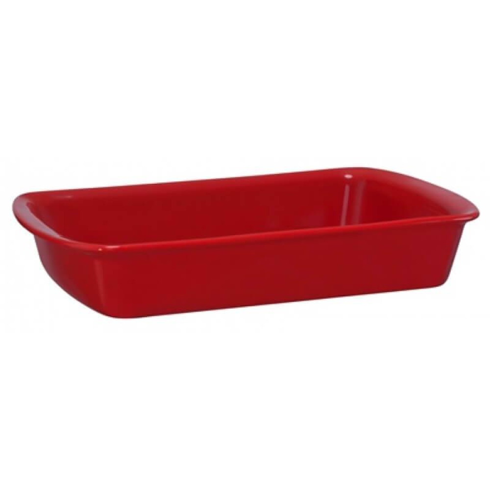 Assadeira Retangular 1,7L Cerâmica 30X19Cm Mondoceram Vermelho