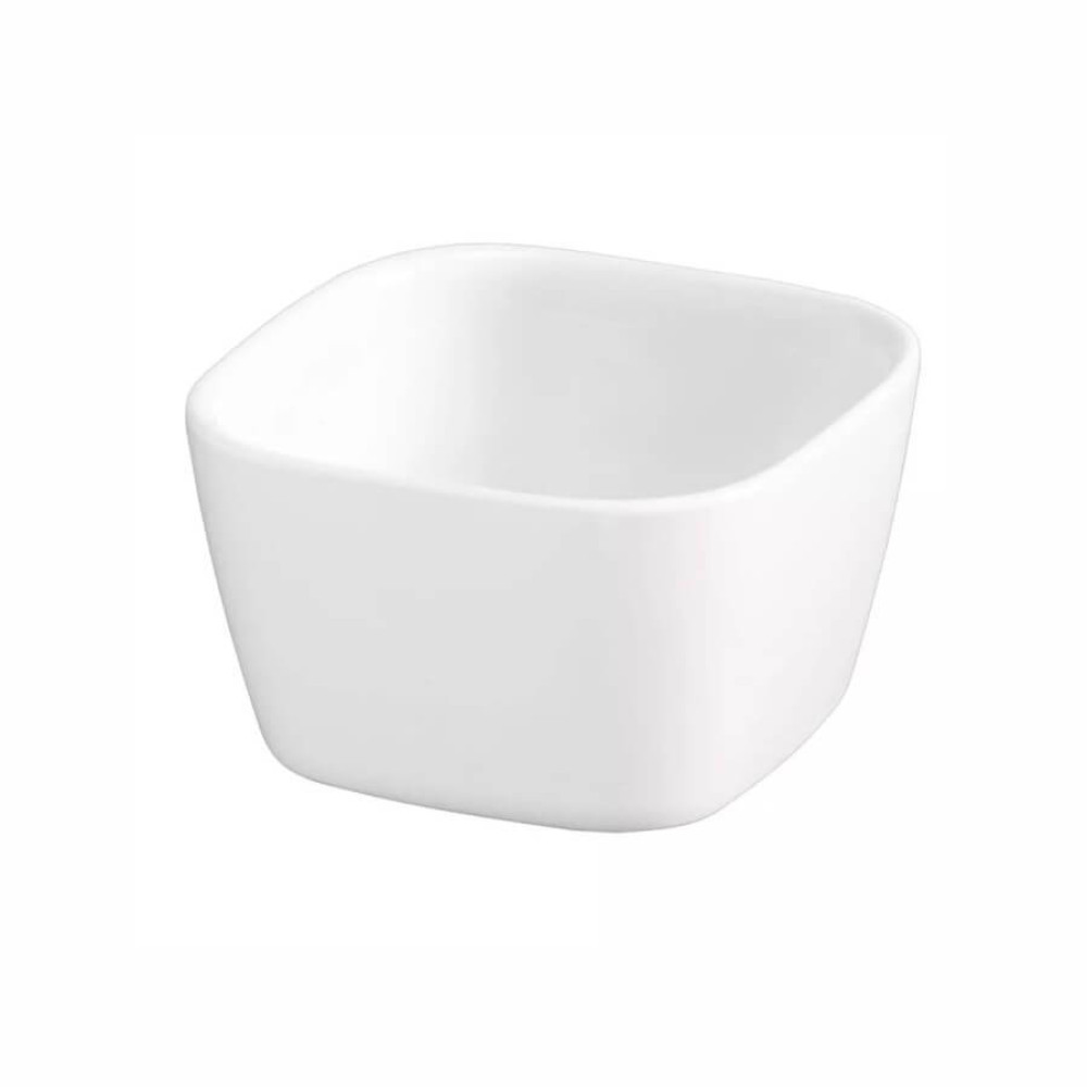 Tigela Quadrada 6 Cm Cerâmica 50Ml Mondoceram Branco