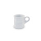 Caneca Cafezinho 70Ml Cerâmica Amassada Mondoceram Branco