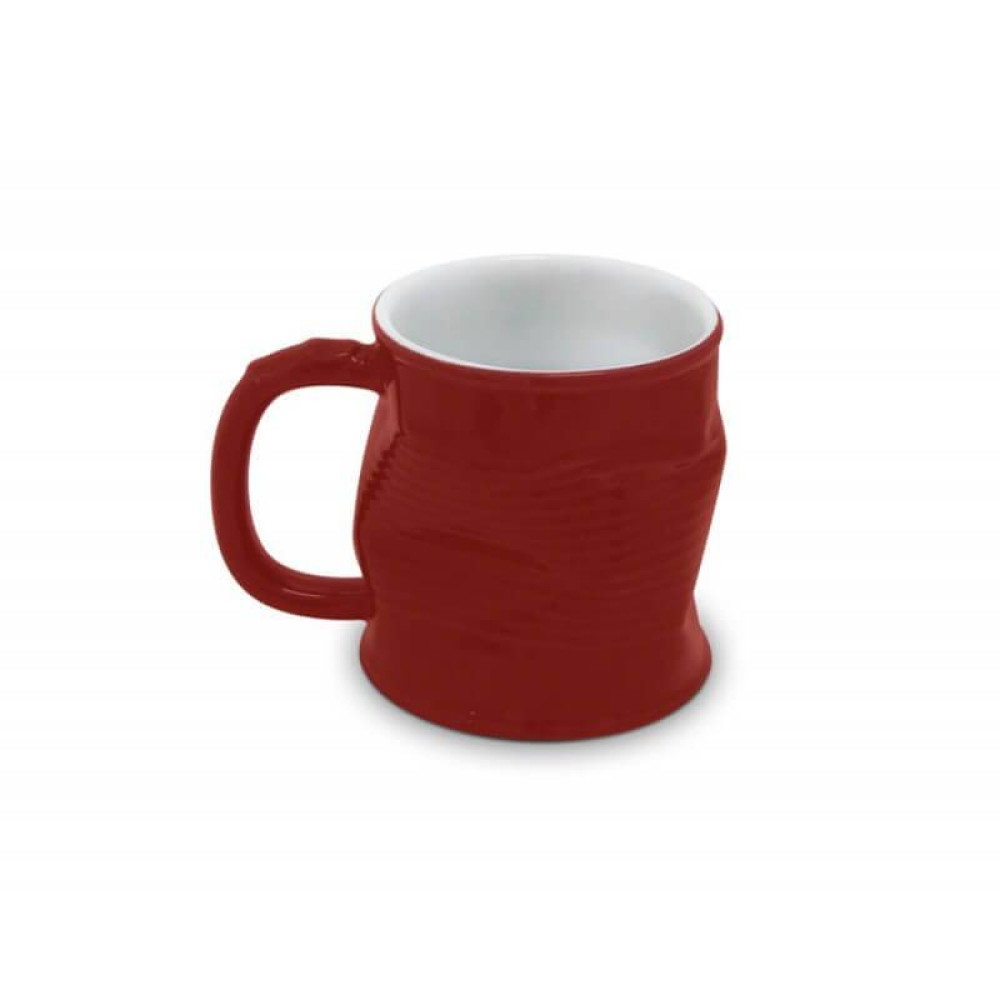 Caneca Amassada 220Ml Cerâmica Vermelho Mondoceram