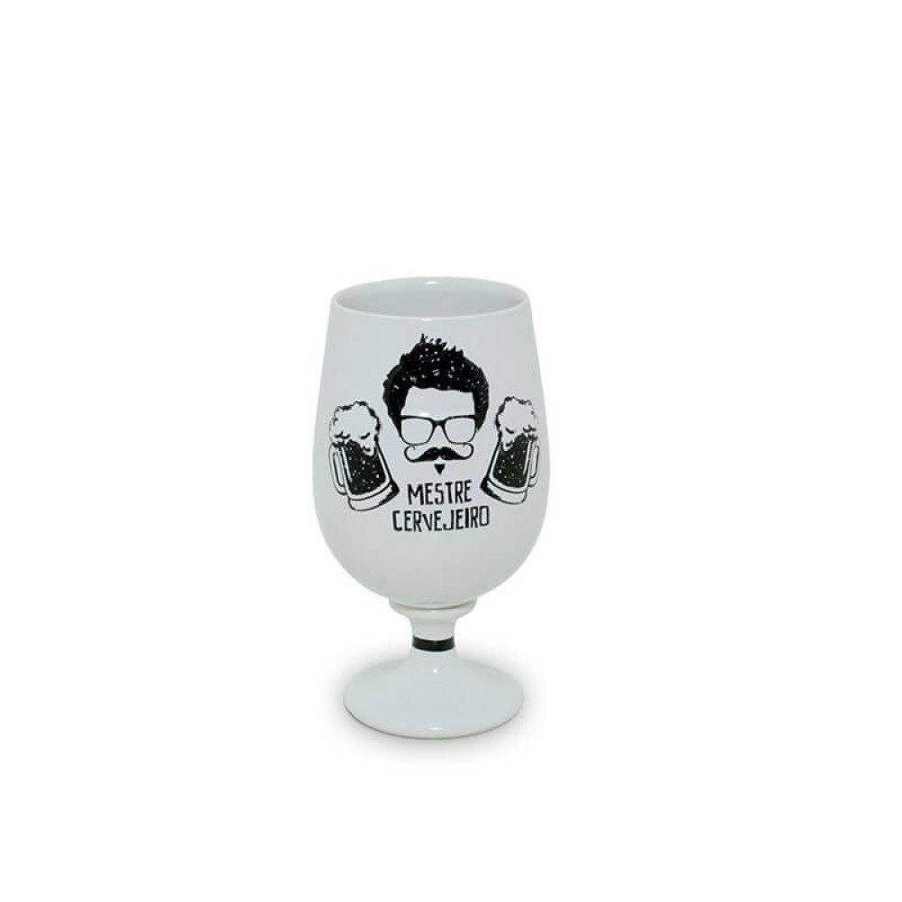 Taça Bojuda Mestre Cervejeiro 450Ml Branco Mondoceram