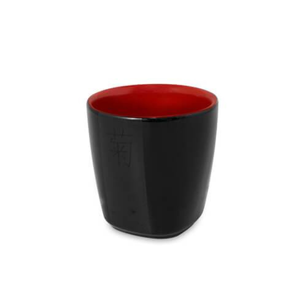 Copo para Saquê Guinomi 50Ml Preto e Vermelho Mondoceram