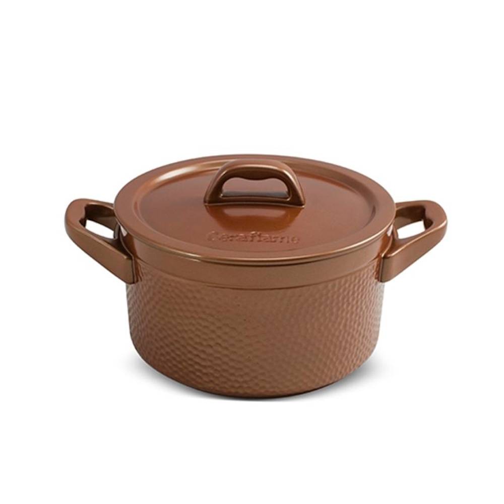 Caçarola de Cerâmica Martelada 20Cm 3.1L Ceraflame Cobre