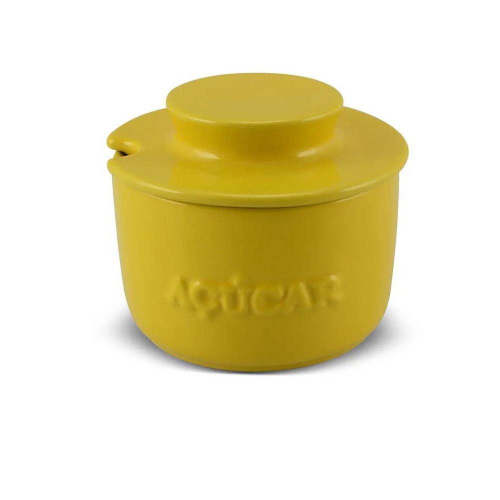 Açucareiro de Mesa em Cerâmica 350G Mondoceram Amarelo