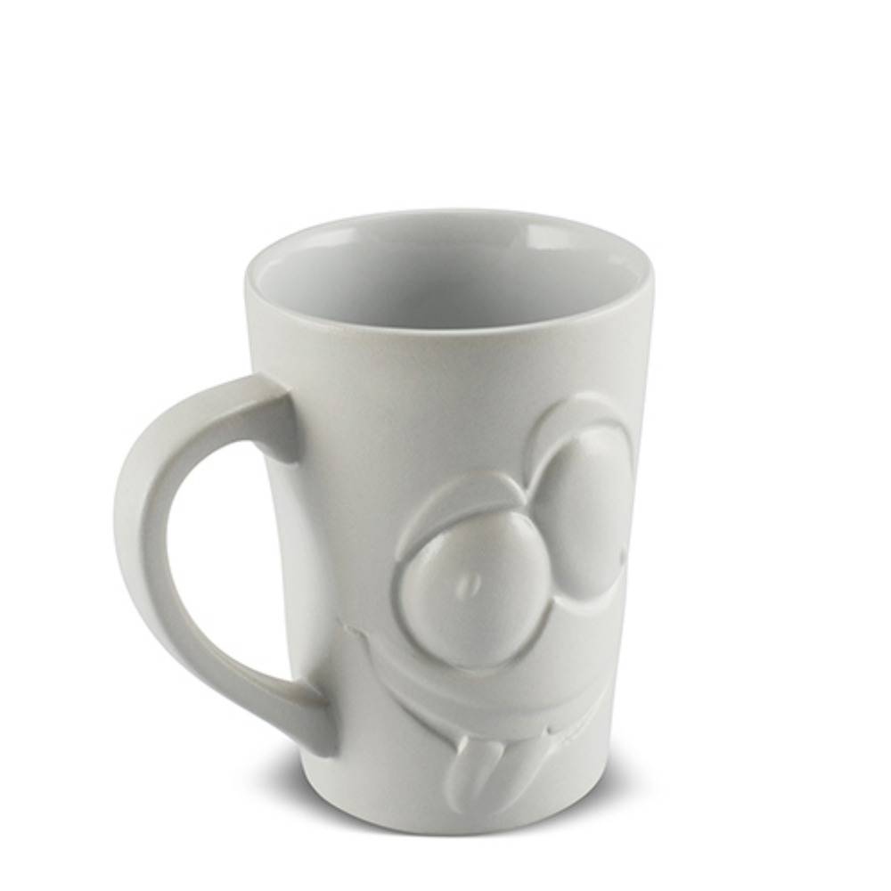 Caneca 70Ml Zé Lelé Cerâmica Branco Fosco Mondoceram