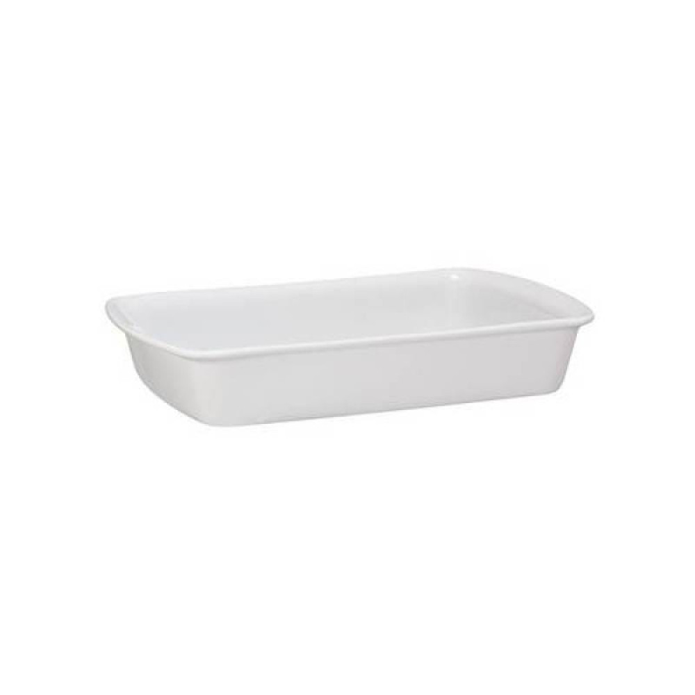 Assadeira Retangular 1,7L Cerâmica 30X19Cm Mondoceram Branco