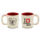 Caneca Cerâmica Pet 350Ml Mondoceram I Love My Buldogue Inglês