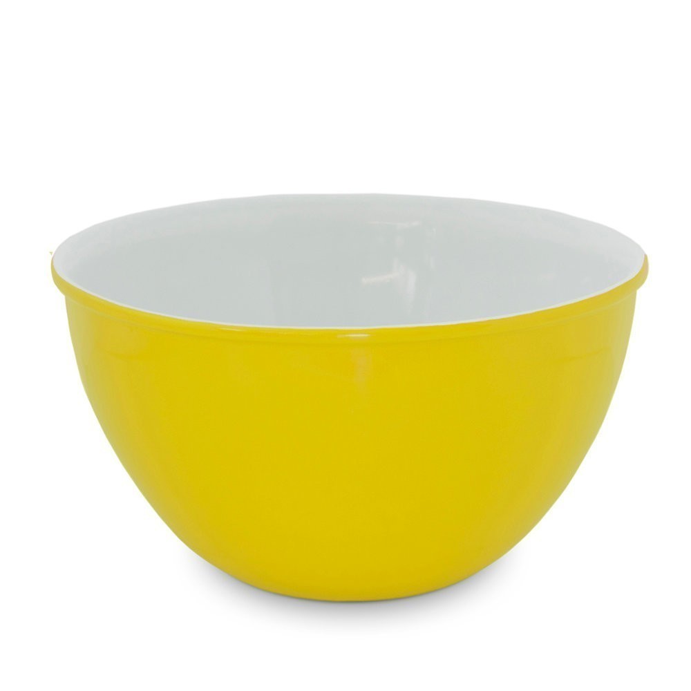 Bowl ou Cumbuca Alta de Cerâmica 1,5 L Mondoceram Amarelo