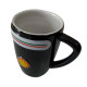 Caneca de Cerâmica Shell Ferrari 360Ml Branca e Preta 12 X 9 Cm