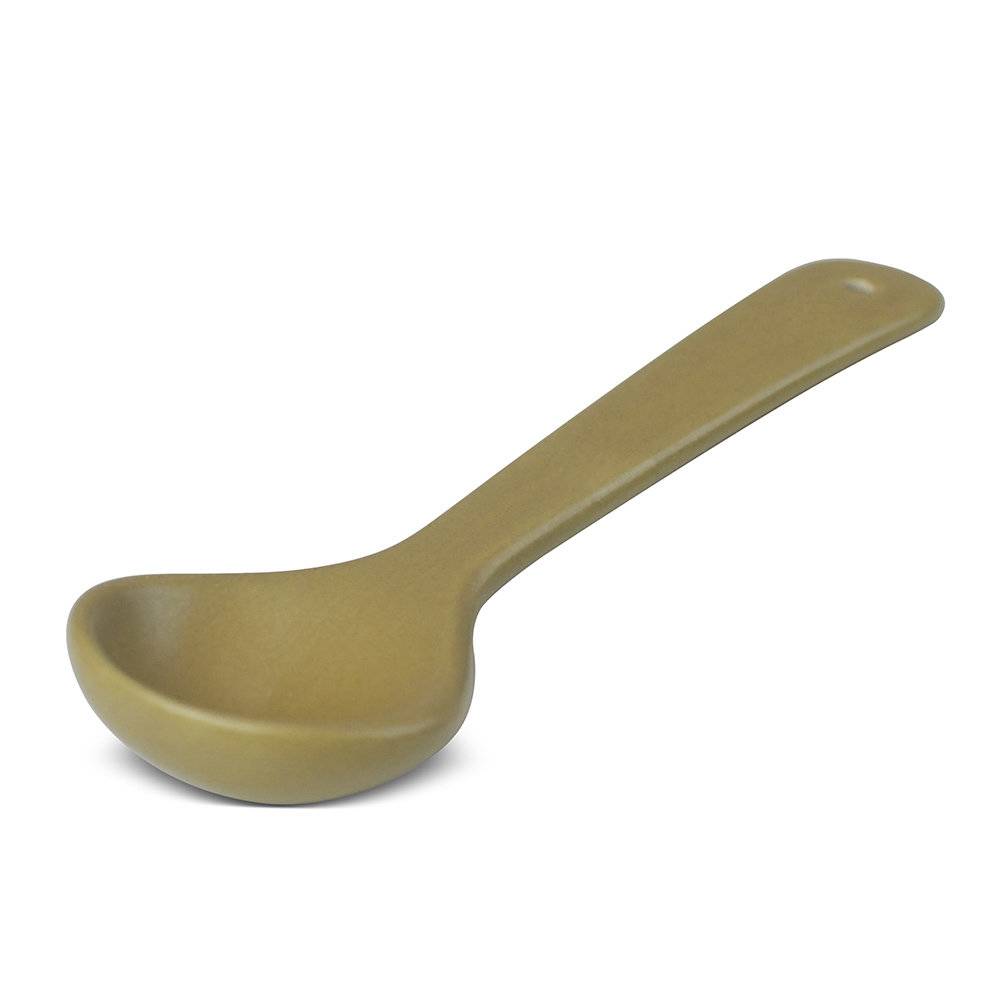 Colher de Cerâmica Gourmet para Açucareiro Ocre Fosco