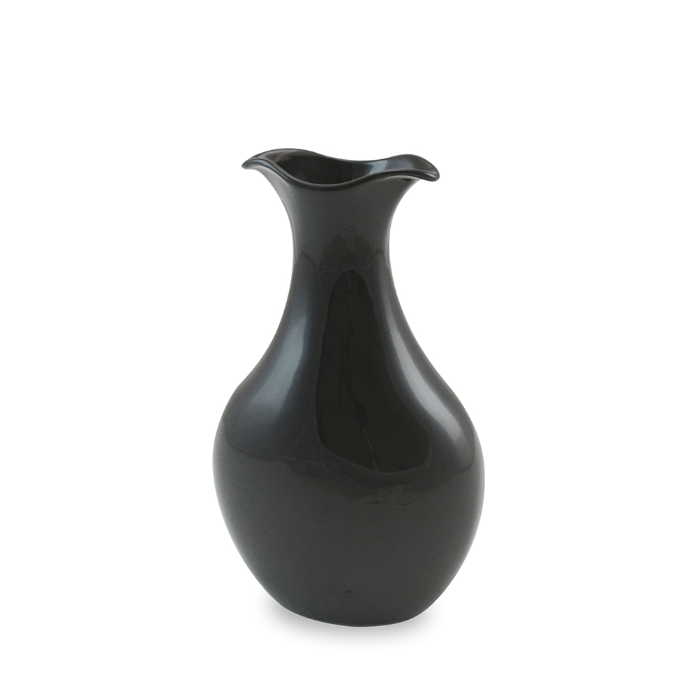 Vaso Tulipa 21 Cm de Cerâmica Ceraflame Decor Preto