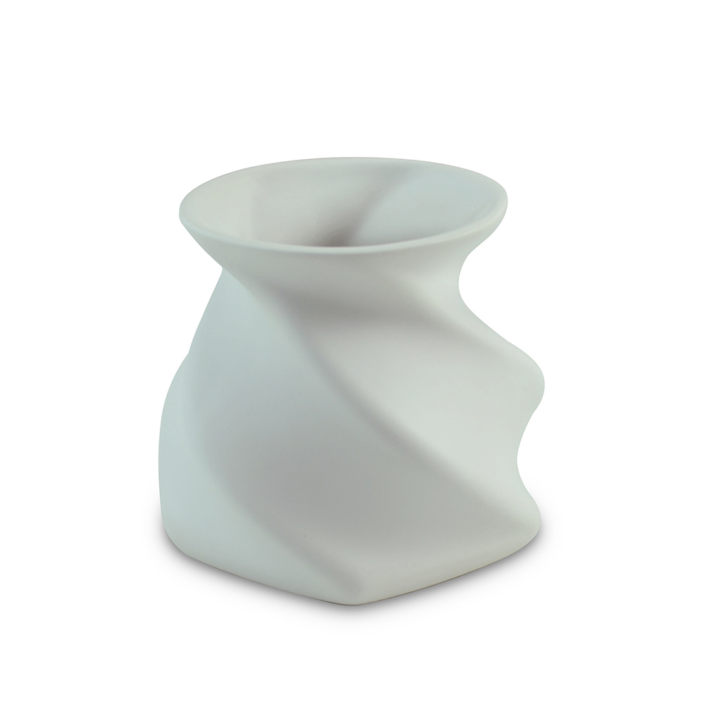 Vaso Camélia 11 Cm de Cerâmica Ceraflame Decor Branco Fosco