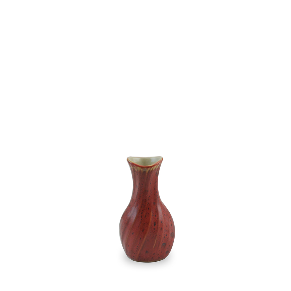 Vaso Godê 9,5 Cm de Cerâmica Ceraflame Decor Vermelho Reagente